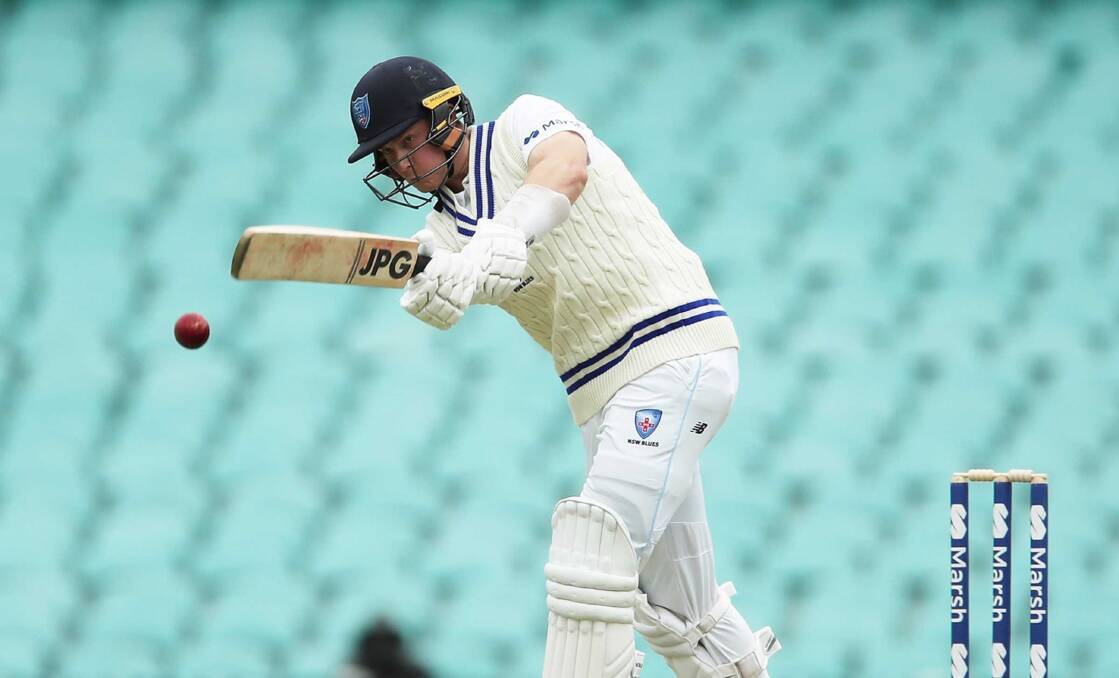 Slapped away: Hayden Kerr showcased a very solid batting technique on Sheffield Shield debut, as he put Victoria's bowling attack to the sword. Photo: Cricket Australia.