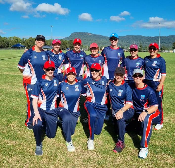 Cricket Illawarra's over 35 women's team for the Hills Cup Carnival. Picture supplied