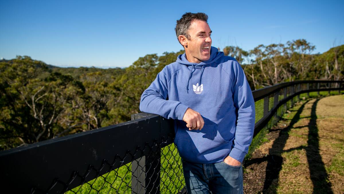 SANCTUARY: Fittler on his family's five and half acre property at Terrey Hills. Picture: Geoff Jones