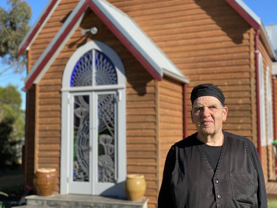Movie history: Dr Jon Gorr has converted the church from the movie set of the Australian box office hit Rabbit Proof Fence into a home in Allansford.