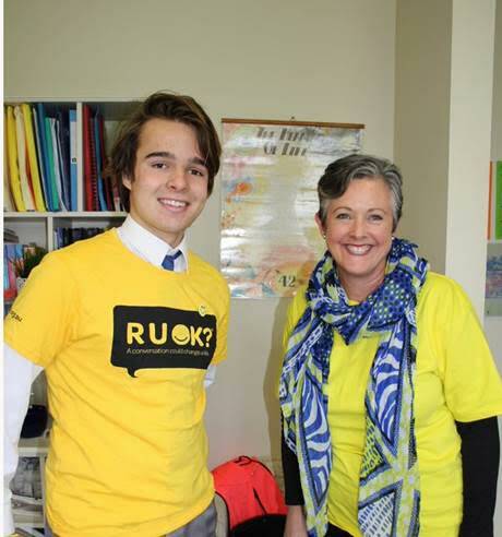 Year 12 student Angus Spencer and assistant principal - learning and teaching Rebecca Graham. Picture supplied.