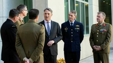 Defence Minister Richard Marles speaks defence force chiefs in Canberra earlier this year. Picture: Supplied