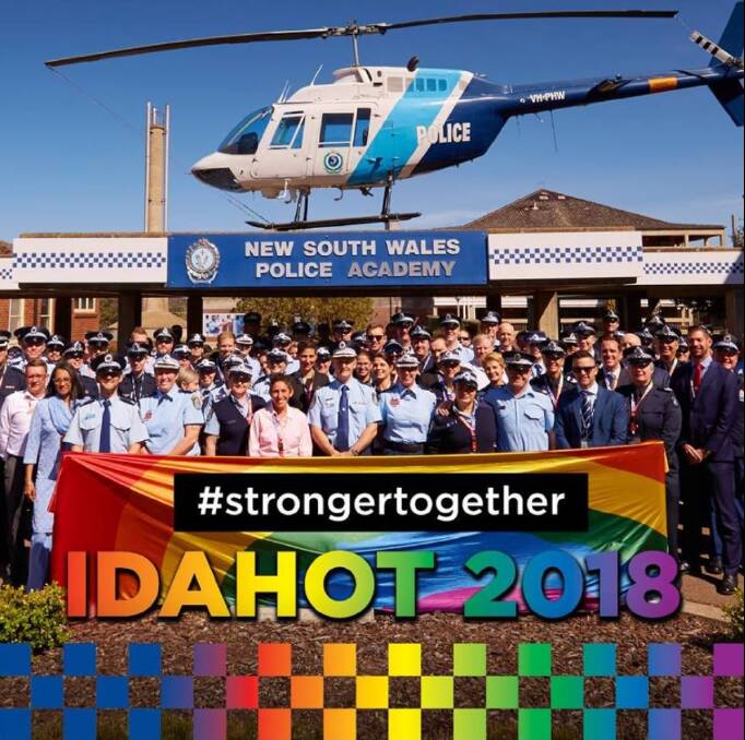 The Hume Police District and wider NSW Police Force will mark IDAHOBIT on Thursday, May 17. Photo: NSW Police Force.