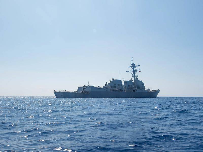The USS Dewey has sailed through the narrow waterway that separates Taiwan from China.