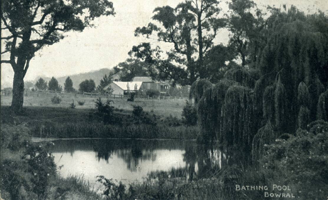 BATHING POOL: A postcard showing tranquil setting on rivulet near Bowral, c1900. 	Photos: BDH&FHS