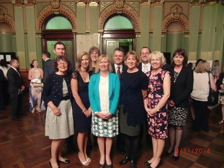 Principals of the Moss Vale Community of Schools at the awards night at the Sydney Town Hall.  
	Photo supplied