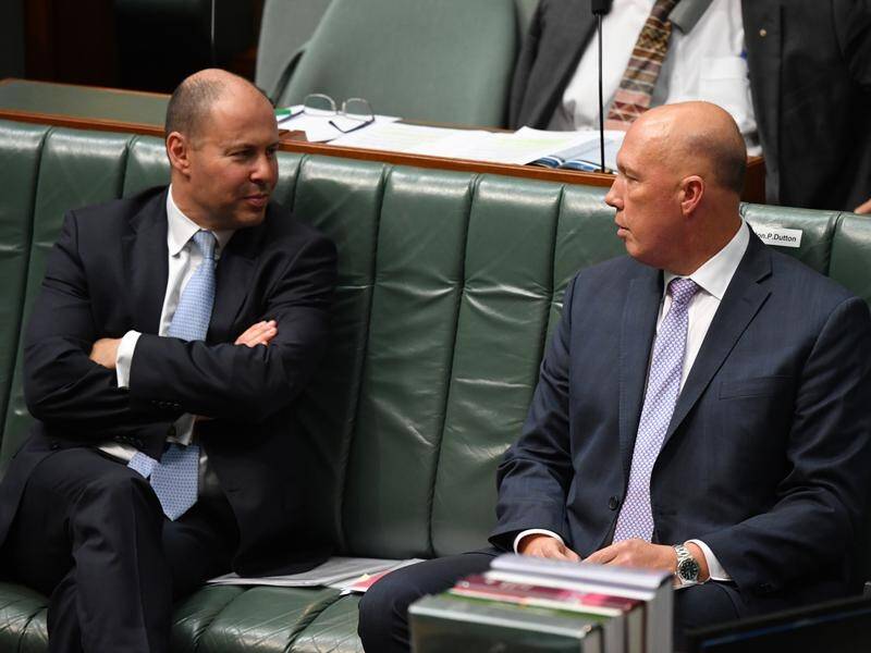 Treasurer Josh Frydenberg and Home Affairs Minister Peter Dutton have mixed views on the economy