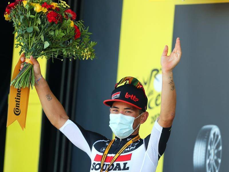 Australia's Caleb Ewan has won the 11th stage of the Tour de France.