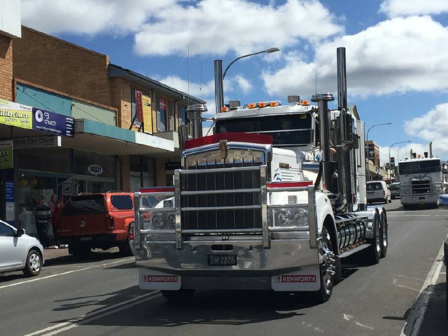 Another truck in the convoy on Saturday.