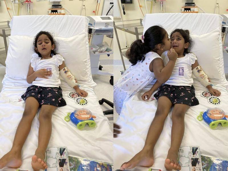 Tharnicaa, the youngest member of the Biloela family, has been treated at Perth Children's Hospital.