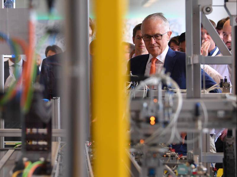 Prime Minister Malcolm Turnbull met Gabrielle Swamy in Berlin, home of Siemens' training centre.