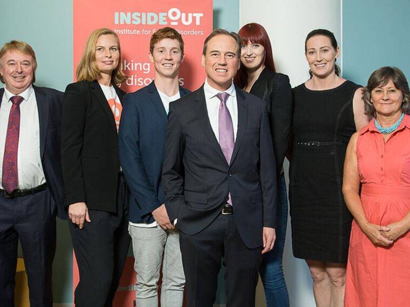 Liam Manning (third left) has discussed his eating disorder at The InsideOut Institute launch.