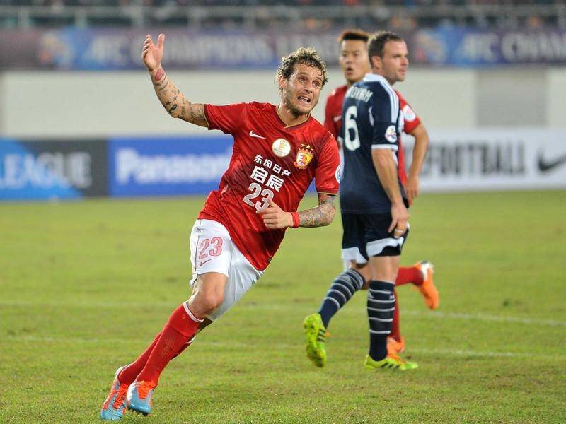 Alessandro Diamanti scored for Guangzhou Evergrande against Melbourne Victory in the ACL in 2014.