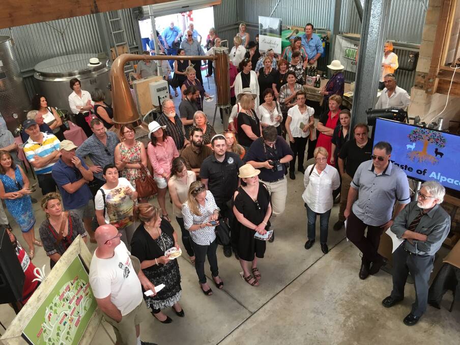 A large crowd gathered for the launch of the Joadja Food & Wine Cluster, the first of the Southern Highland clusters. Photo by Jill Dyson