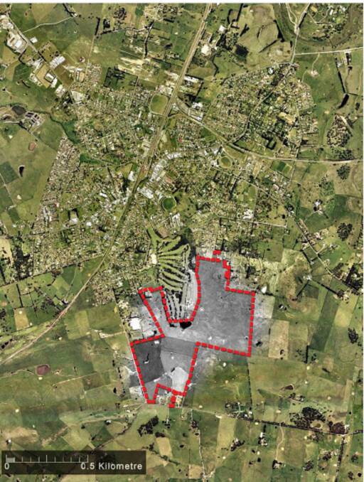 Location of Chelsea Gardens Coomungie Urban Release Area in relation to Moss Vale. Photo: WSC