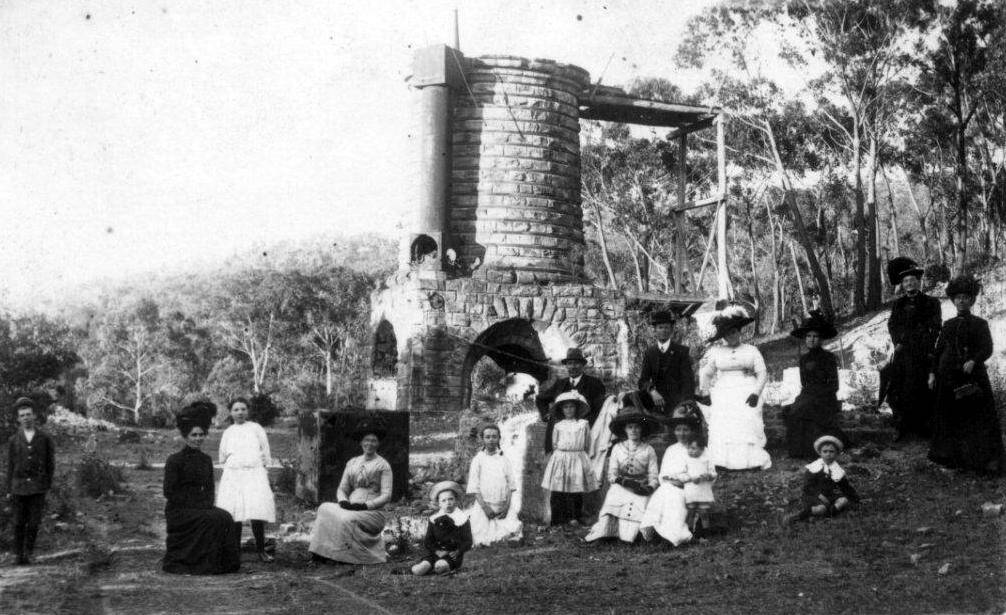 ATTRACTION: The abandoned site was popular for outings, this photo taken 1913.