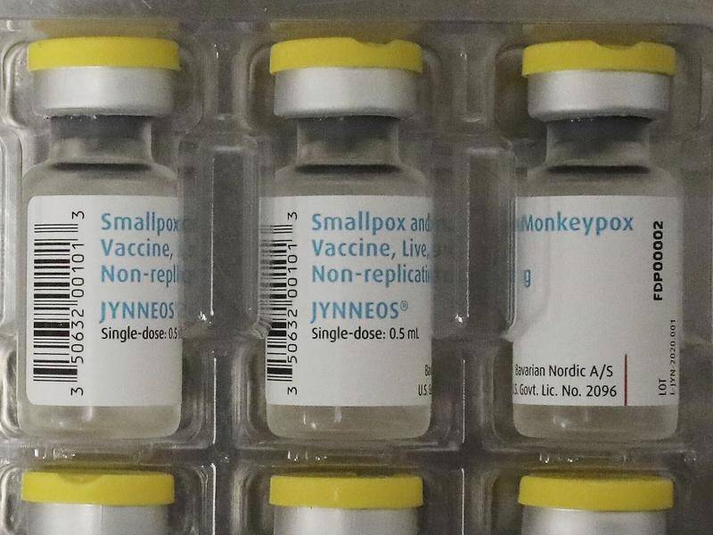 Victoria has received an initial 3500 doses of the third generation Jynneos vaccine. (AP PHOTO)