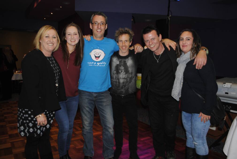 Sonia Cameron, Jess Brown, Andrew Veitch, Shaun Thomson, Matt Schlam and Jo Gibbs helped organise Saturday night's Camp Quality fundraiser in Moss Vale.					        Photo by Josh Bartlett