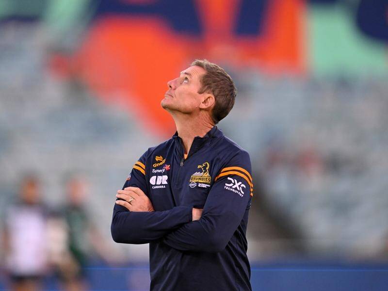 Things are looking up for the Brumbies but coach Stephen Larkham wants his team to maintain focus. (Lukas Coch/AAP PHOTOS)
