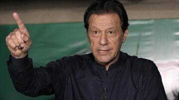 Pakistan's former prime minister Imran Khan was jailed for three years for selling state gifts. (AP PHOTO)
