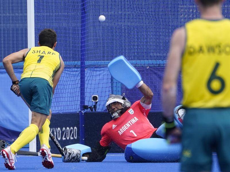 Australia are on track to top Pool A in Olympic men's hockey after a 5-2 win over Argentina.