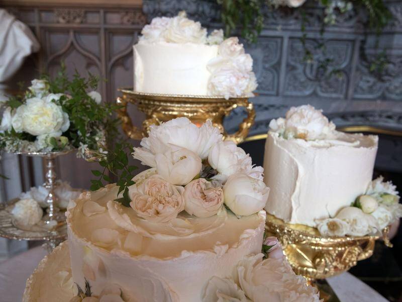 The Claire Ptak designed cake took centre stage at the royal wedding reception.