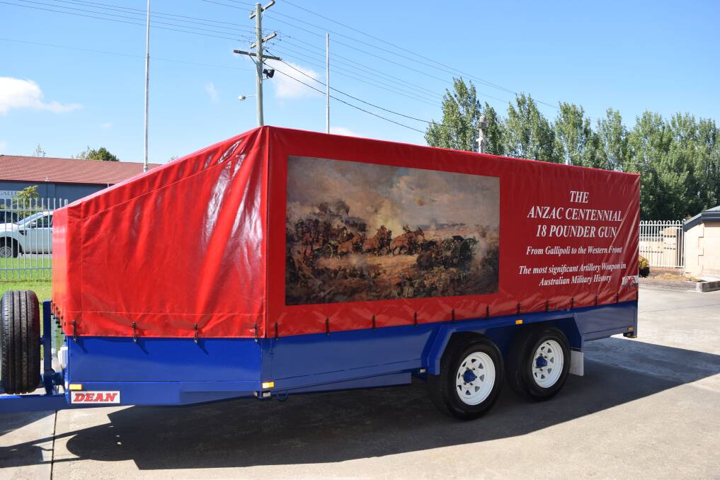 The trailer will be towed around Australia as part the Anzac Centennial display.	 Photo supplied.