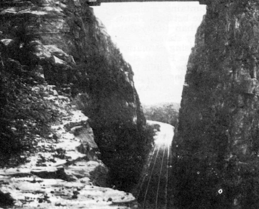 BIG HILL: Appropriately named rail cutting on original Picton-Mittagong line, c1880s.