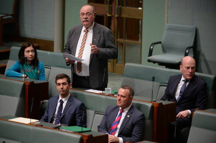 Warren Entsch MP speaks in house of reps SSM bill. Photo: Nick Moir 