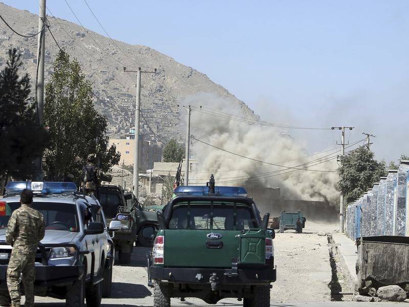 The military target a house in Kabul after insurgents fired rockets towards the presidential palace.