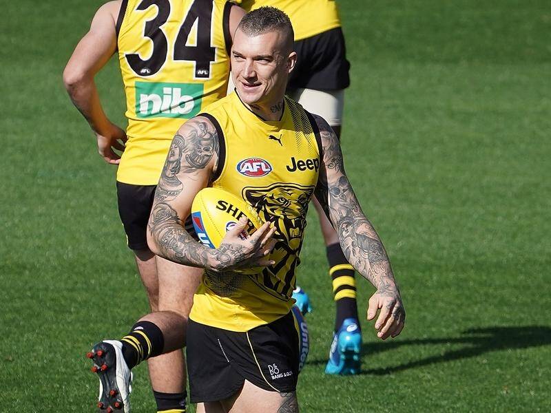 Richmond's Dustin Martin has been restricted in his training load before the AFL preliminary final.