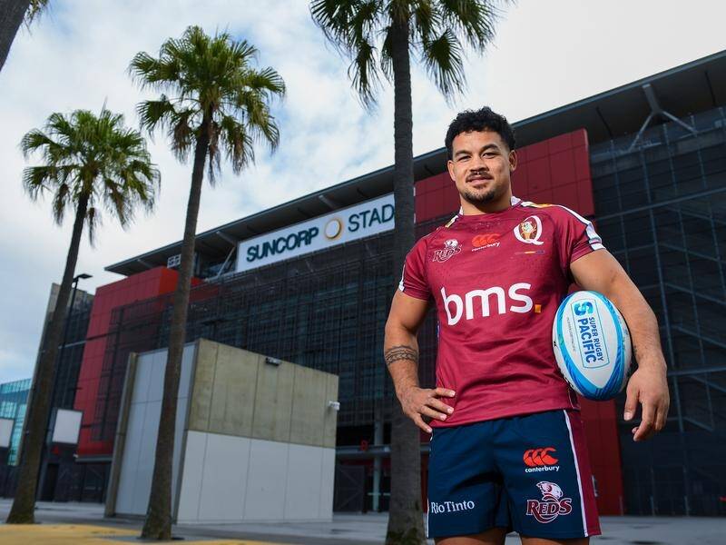 Hunter Paisami will remain with the Queensland Reds for another two seasons. (Jono Searle/AAP PHOTOS)