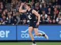 Charlie Curnow has signed a massive six-year deal with Carlton, keeping him at the Blues until 2029. (Rob Prezioso/AAP PHOTOS)