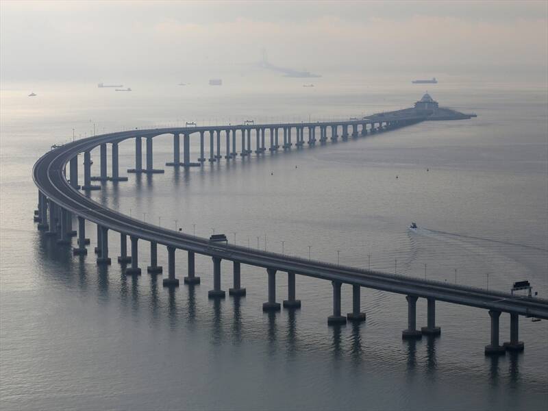 The 55km long cross-sea Hong Kong-Zhuhai-Macau Bridge is set to be officially opened on Tuesday.