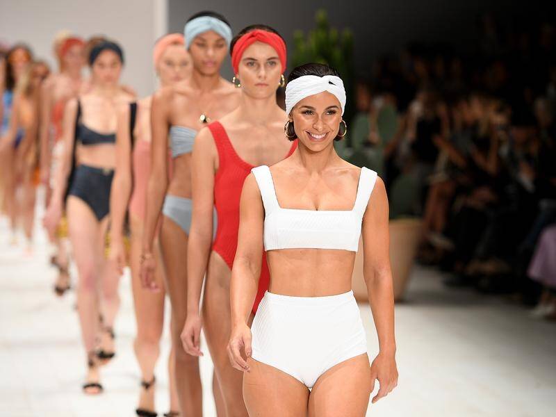 Real-size models have walked the runway at the swim show during Fashion Week Australia in Sydney.