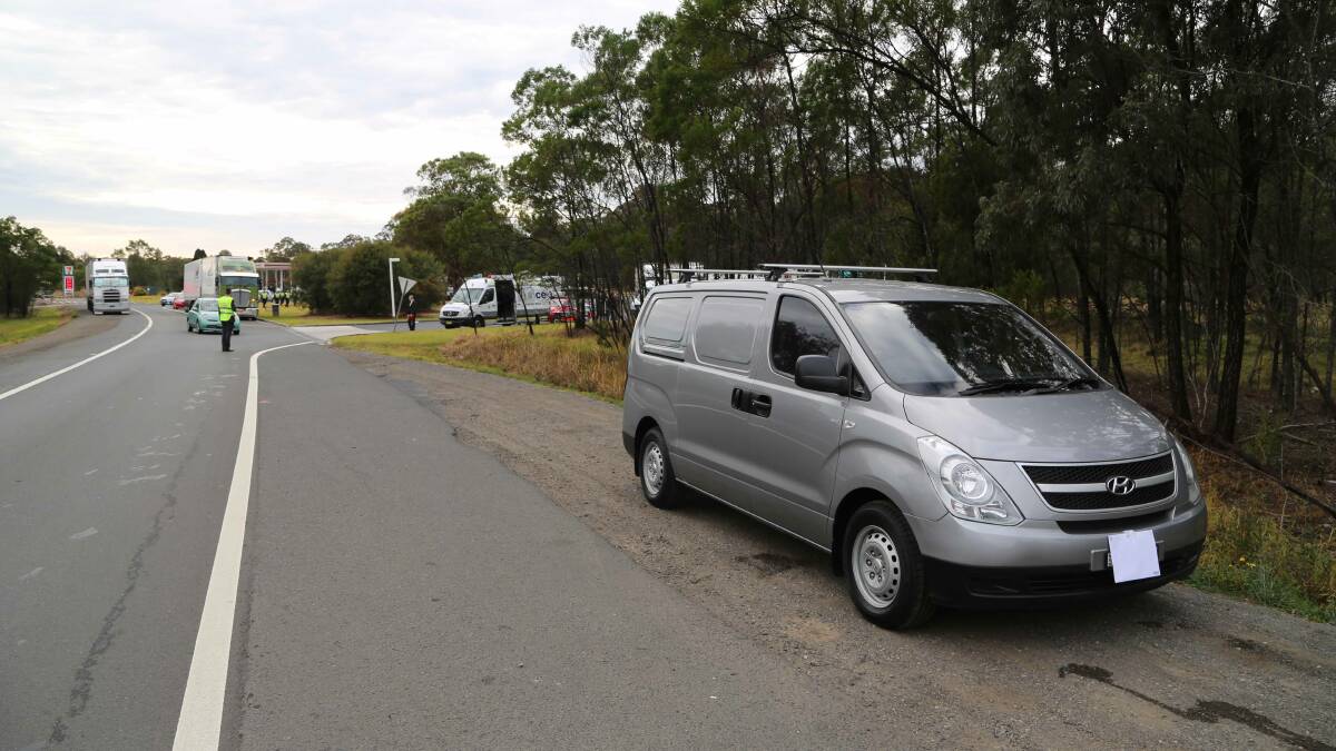 Hyndai iLoad van similar to John Gasovski's placed at the scene to help jog drivers' memories. Picture: NSW POLICE