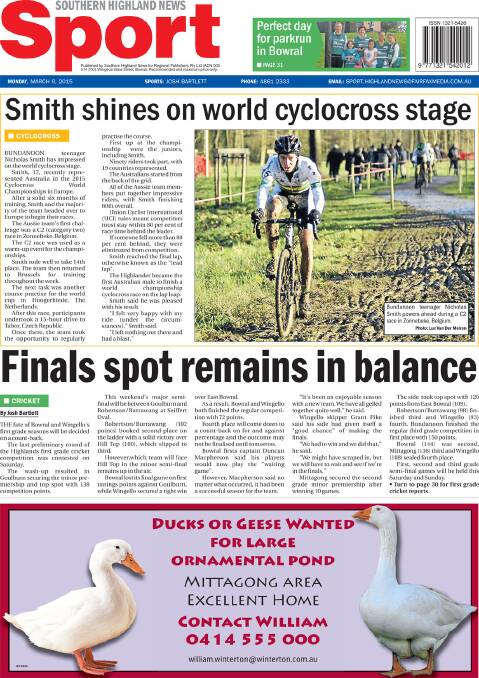 SHN: Front & Back Pages | Jan - March 2015