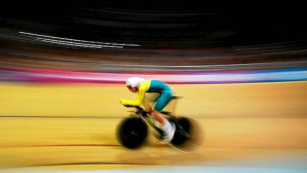 Jack Bobridge won his second gold medal at the velodrome in the individual pursuit. Photo: Getty Images
