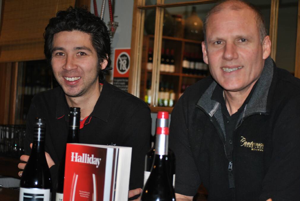 Jonathan Holgate of Tertini Wines and Tony Cosgriff of Centennial Wines celebrate their success