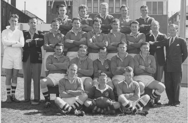 Gordon Stone with one of his boyhood rugby teams. Photo supplied