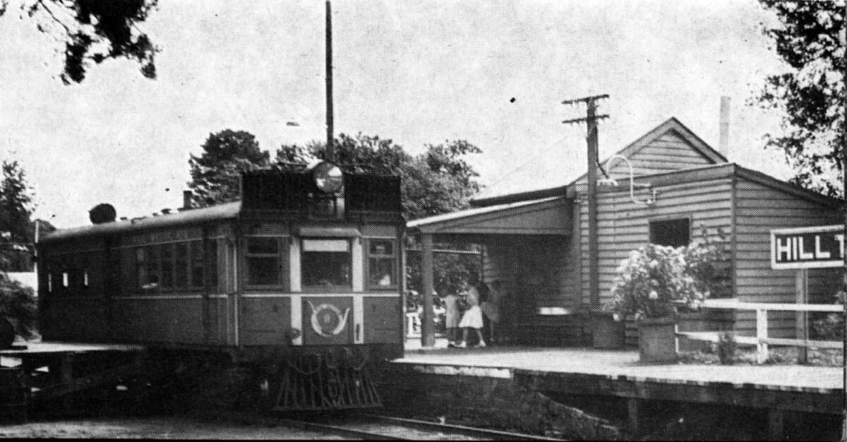 TOWN LINK: A rail motor, seen here at Hill Top, linked loop line villages with Bowral until 1970s. Photo: BDH&FHS