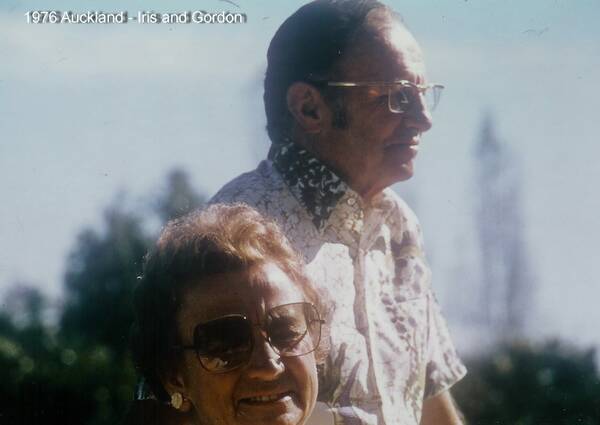 Iris and Gordon in Auckland in 1976. Photo supplied