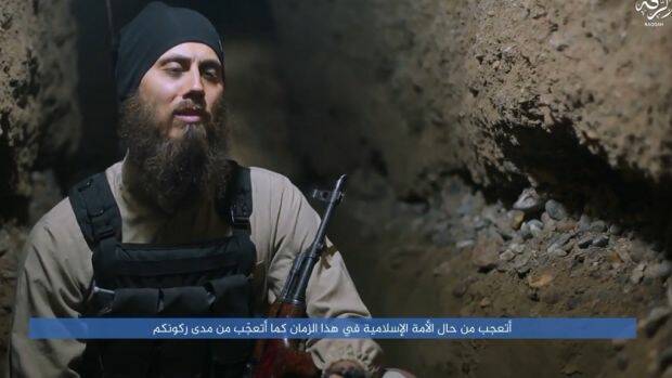 Adelaide doctor Tareq Kamleh, AKA Abu Youssef al-Australi, from an IS propaganda video.
