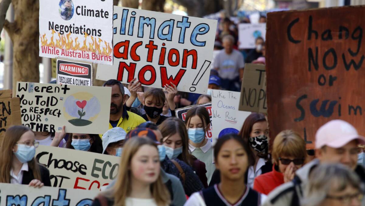 Do these students look like they're demanding school chaplains? Picture: School Strike 4 Climate