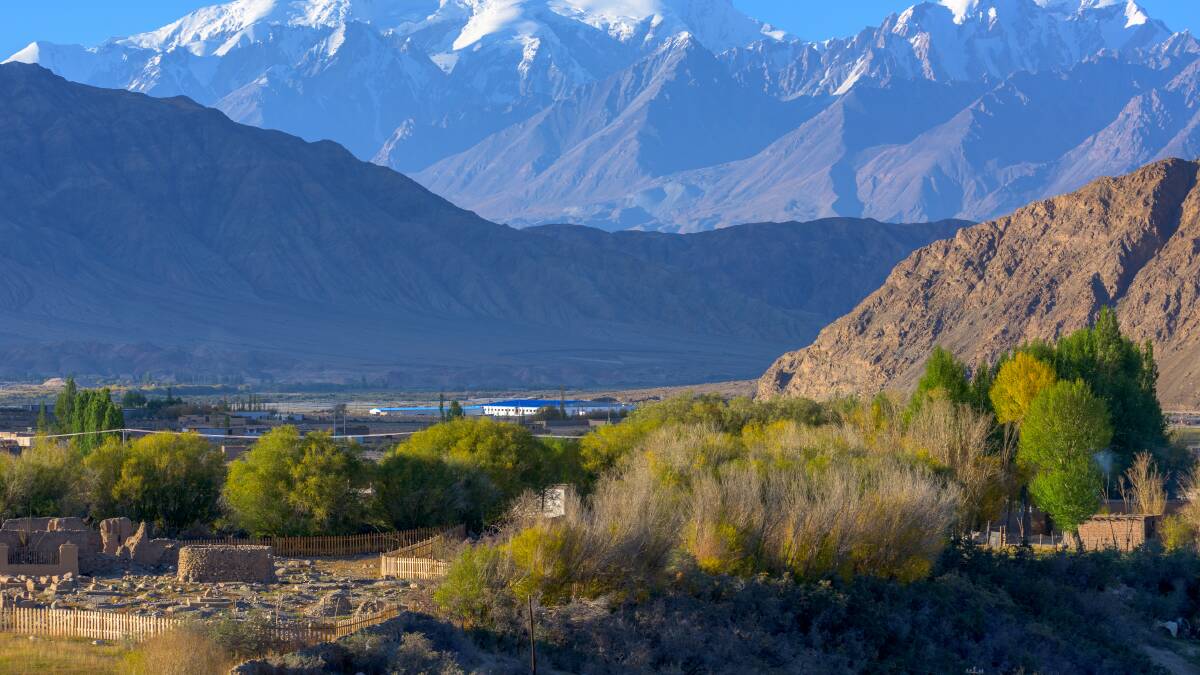 The Karakoram Highway in Xinjiang, near the Afghan border. Picture: Shutterstock