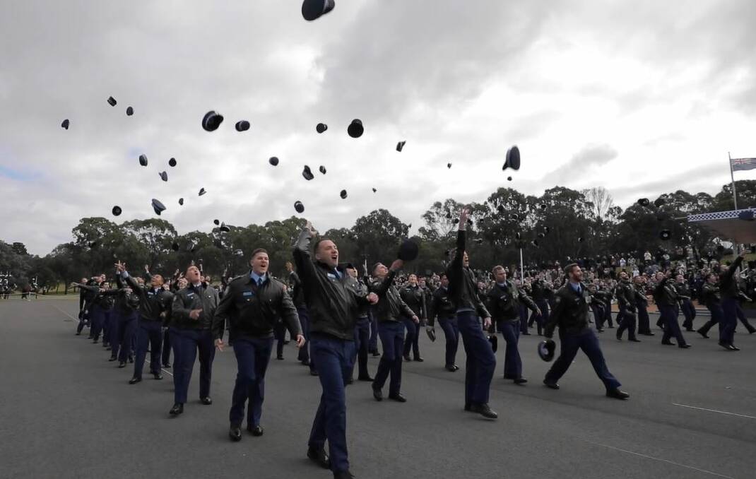 Joy: 192 new probationary constables have joined the police force. Photo: NSW Police. 