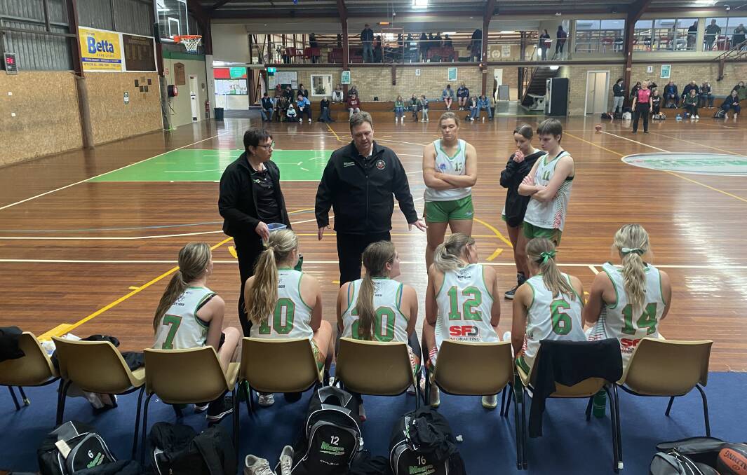 Discussion: Moss Vale Magic women during their final match of the season. Photo: Supplied.