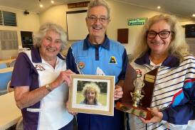 Fran Post Trophy winners Bev Clayton, Barry Clark and Lynne Boshier. Picture supplied. 