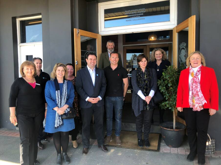 A number of Yass business and tourism representatives with Minister Stuart Ayres, Member for Goulburn Wendy Tuckerman and Yass Valley Council Mayor Rowena Abbey. Pic: Supplied