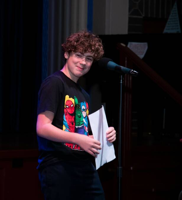 13-year-old Hunter Beard was the winner of the poetry slam competition. Pic: Supplied